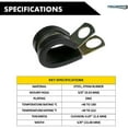 thumbnail image 5 of Steel Cable Clamps - 1/2" Dia - Rubber Insulated - Zinc Plated - 100 pcs, 5 of 7
