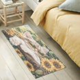 thumbnail image 2 of WOBOGO Sunflower Cute Kitten Carpet 39x20in Kitchen Bathroom Livingroom Plush Absorbent Non-Slip Floor Mat, 2 of 8