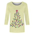 thumbnail image 4 of Qertyioot Femmes Mode Noël Impression Sweat-Shirt, Manches Longues Casual Col Rond Pull Tops, 4 of 5