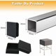 thumbnail image 2 of XVX Square Pipe Plugs, 50mm50mm Square Tube End Cap for Chair Leg, Square Plastic Plugs,20Pcs, 2 of 5
