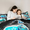 thumbnail image 4 of Castle Fairy Kids Children Teens Cartoon Truck Twin Bedding Sets 7-Piece,Construction Vehicles Bedding Comforter Set Microfiber,Cute Tractor Excavator Breathable Sheet Sets,Microfiber Bedroom Decor, 4 of 8
