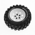 thumbnail image 3 of 93mm Metal 1.9Inch Beadlock Wheel Rim Rubber Tire Set for 1/10 RC Crawler Car ,Triangle Hole 12mm Adapter,Black, 3 of 7