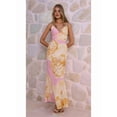 thumbnail image 6 of Womens Floral Dresses Spaghetti Strap V Neck Bodycon Maxi Beach Dress Elegant Party Long Dresses Yellow M, 6 of 9