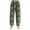 Dark Green, variant on Women's Cuff Pajama Pants, Christmas Print Flannel Sleepwear, Elastic Waist Casual Lounge Pants, Warm Comfortable Nightwear for Women,Green,2XL