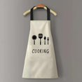 thumbnail image 3 of Delantal de cocina para chef con bolsillos, babero ajustable, resistente al aceite, para hombres y mujeres Blanco B 1, 3 of 7
