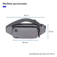 thumbnail image 4 of Cangurera Riñonera Bloosom  Deportes Gym Correr Audífonos Llaves Gris, 4 of 4