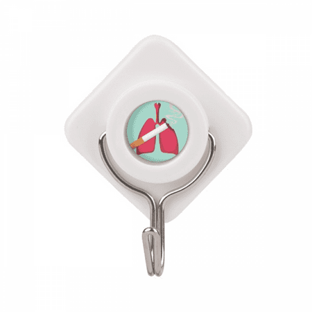 

Logo Cigarette Damage The Lung Adhesive Wall Hooks Hanging Self Sticky