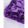 thumbnail image 6 of YiZYiF Kids Girls Sequins Mesh Ruffles Ballet Leotard Jazz Latin Dancewear Costume Purple 12, 6 of 7