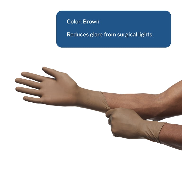 McKesson Perry Latex Surgical Gloves, Latex, Sterile - Brown, Size