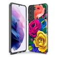 thumbnail image 3 of MUNDAZE Samsung Galaxy S21 Vintage Pastel Abstract Colorful Pink Yellow Blue Roses Double Layer Phone Case Cover, 3 of 5