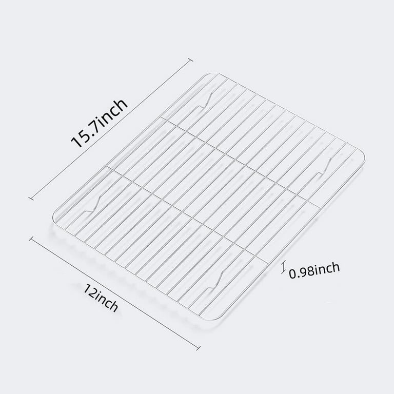Baking Cooling Rack Stainless Steel Metal Roasting Cooking Racks Size 15.7 x 12 Non Toxic Rust Free Oven Dishwasher Safe Large Walmart