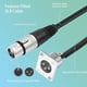 thumbnail image 4 of Cable De Paso XLR Premium, Montaje En Panel Macho A Conector Hembra Cable XLR Tipo D De 3 Pines Para Caja De Escenario, Panel De Conexión, Caja De Piso, Sin Soldadura Para, 4 of 7