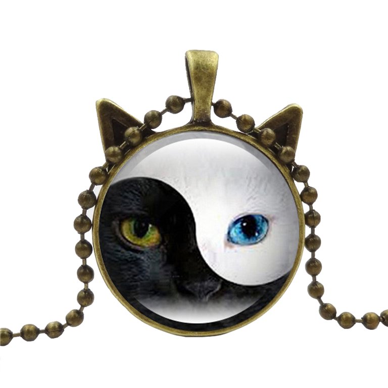 1pc Simple & Fashionable Oil Painting Lucky Cat Design Black String Necklace  For Women