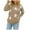 Khaki, variant on Aoochasliy Womens Sweaters Pullover Clearance Trendy Coat Tops V-neck Loose Splicing Coat