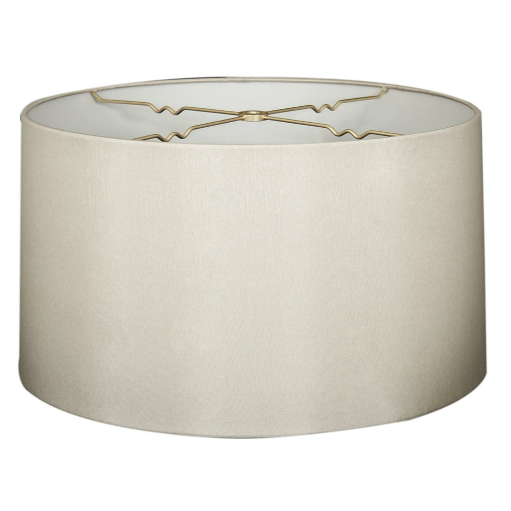 Royal Designs 16" Shallow Drum Hardback Lamp Shade Gray