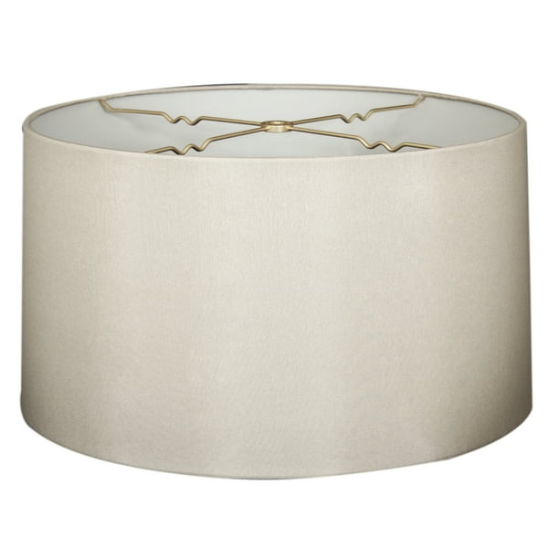 Royal Designs 16" Shallow Drum Hardback Lamp Shade Gray