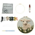thumbnail image 4 of Punch Needle Embroidery Kit - Beginner Craft Set With 8" Hoop Pre-Patterned Fabric Yarn Tools, DIY Home Wall Decor Art, 4 of 9