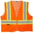thumbnail image 3 of Radians SV22-2ZOM-XL Polyester Mesh Economy Class 2 High Visibility Zipper Closure Vest with Two-Tone Trim, X-Large, Orange, 3 of 4