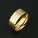 thumbnail image 5 of Minnieouse Anillo de moda con ranuras de titanio y acero, bandas de boda redondas de moda mate, anillos exquisitos, accesorios de ropa, regalos de Accesorios de disfraces Oro 7 #, 5 of 6