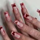thumbnail image 5 of Uñas postizas a presión, regalo para mujer, 24 piezas, diseño de pipa de agua brillante, para San Valentín, vino francés, rojo, amor, parche para uñas., 5 of 5