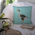 thumbnail image 3 of Carolines Treasures BB8069PW1414 West of England Goose Blue Check Fabric Decorative Pillow, 14 x 14 in., 3 of 4