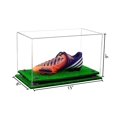 thumbnail image 4 of Better Display Cases Clear Acrylic Large Shoe Display Case for Basketball Shoe Soccer Cleat Football Cleat with Purple Risers and Turf Base (A013/V11), 4 of 4