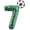 # 7, variant on Birthday Balloons for Boys 1/7/8th Soccer Theme Party - 32 Inch Green Number 7 & 18 Inch Soccer Ball Foil Balloon Set with Glue Dots for Sports Decorations