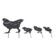 thumbnail image 3 of Silueta de gallina Jadeshay 4 piezas metal pollo negro alta capacidad, 3 of 12