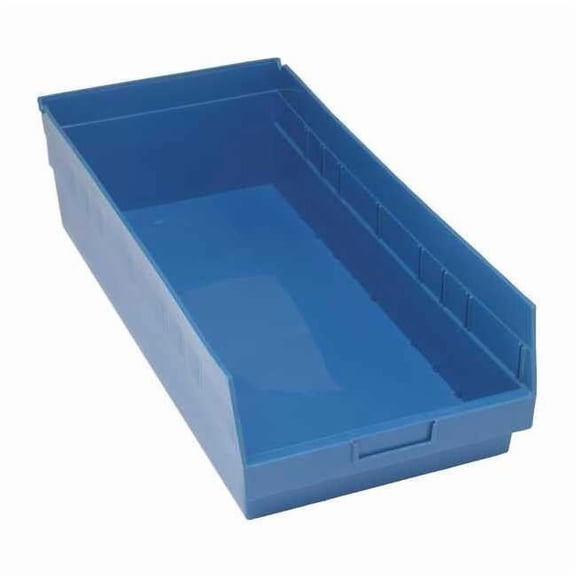 Quantum Storage Systems Shelf Bin, Blue, 8"H x 23-5/8"L x 11-1/8"W, 1EA QSB816BL