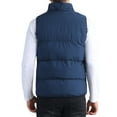 thumbnail image 3 of INSPIRE CHIC Men's Puffer Vest Warm Sleeveless Jacket with Detachable Hooded Winter Padded Vest L Dark Blue, 3 of 6