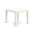 thumbnail image 3 of East West Furniture Oxford 3-piece Dining Set with Faux Leather Seat in White, 3 of 6