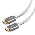 thumbnail image 5 of Insten - 15 Feet HDMI Male to Male Cable, 2.1 Version, 8K 60Hz, 48Gbps, Gold Connectors, Nylon Braided, White, 5 of 8