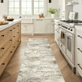 thumbnail image 1 of BERTHMEER 2'x6' Washable Modern Abstract Runner Rugs for Hallways Bathroom Bedroom Entryway Entrance Kitchen Non Slip Contemporary Distressed Indoor, Beige, 1 of 4