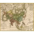 thumbnail image 2 of Vintage Maps 30x26 White Modern Wood Framed Museum Art Print Titled - Asia 1805, 2 of 4
