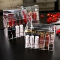 thumbnail image 4 of Jubilant  Cosmetic Display Case Lipstick Organizer Box Transparent Lipstick Storage Box Organizer with 18 Compartments Dustproof Makeup Storage for Lipstick, 4 of 8