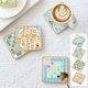thumbnail image 1 of Kit de posavasos de mosaico DIY para adultos y niños - Set de manualidades con azulejos de madera con pegamento y sellador para aliviar el estrés y diversión creativa, 1 of 6