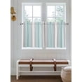 thumbnail image 7 of Half Window Curtains 24 Inches Long, Aqua Gray Stripes Window Treatment Curtain Drapes, Minimalist Gradient Lines Aesthetic Short Curtains Tiers for Kitchen Over Sink, 27.5"x24", 2 Panels, 7 of 7