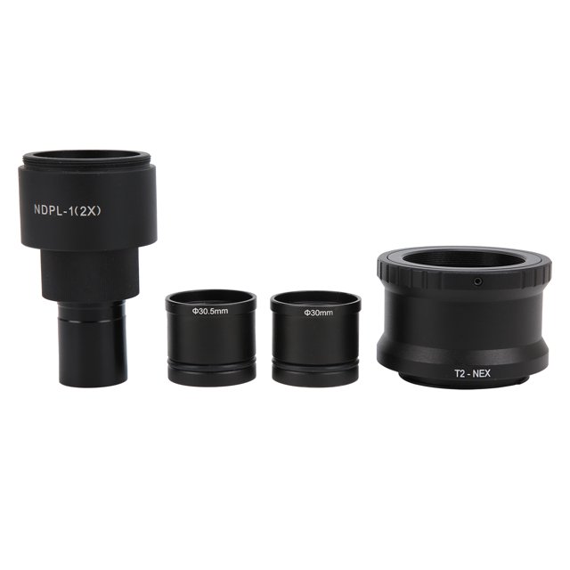 Montura de cámara para microscopio, T2NEX+NDPL1(2X) Lente para microscopio estereoscópico/biológico Lente para microscopio Accesorio para microscopio Rendimiento comprobado