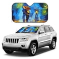 thumbnail image 3 of YFYANG Front Windshield Sun Shade, Blue Dream Foldable Car Visor for Cars, Trucks, SUVs, Medium, 3 of 9