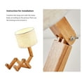thumbnail image 4 of Graflsoa Lampe de Table Robot Réglable avec Abat-Jour en Bois - Design Pliable pour Chambre, Bureau Ou Hôtel - Base E27 (Ampoule Non Incluse) - Options Beige Ou Blanc, 4 of 6