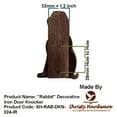thumbnail image 3 of Shristy Hardware "Rabbit" Decorative Iron Door Knocker - (Pack of 1 Antique Copper Finish), 3 of 4