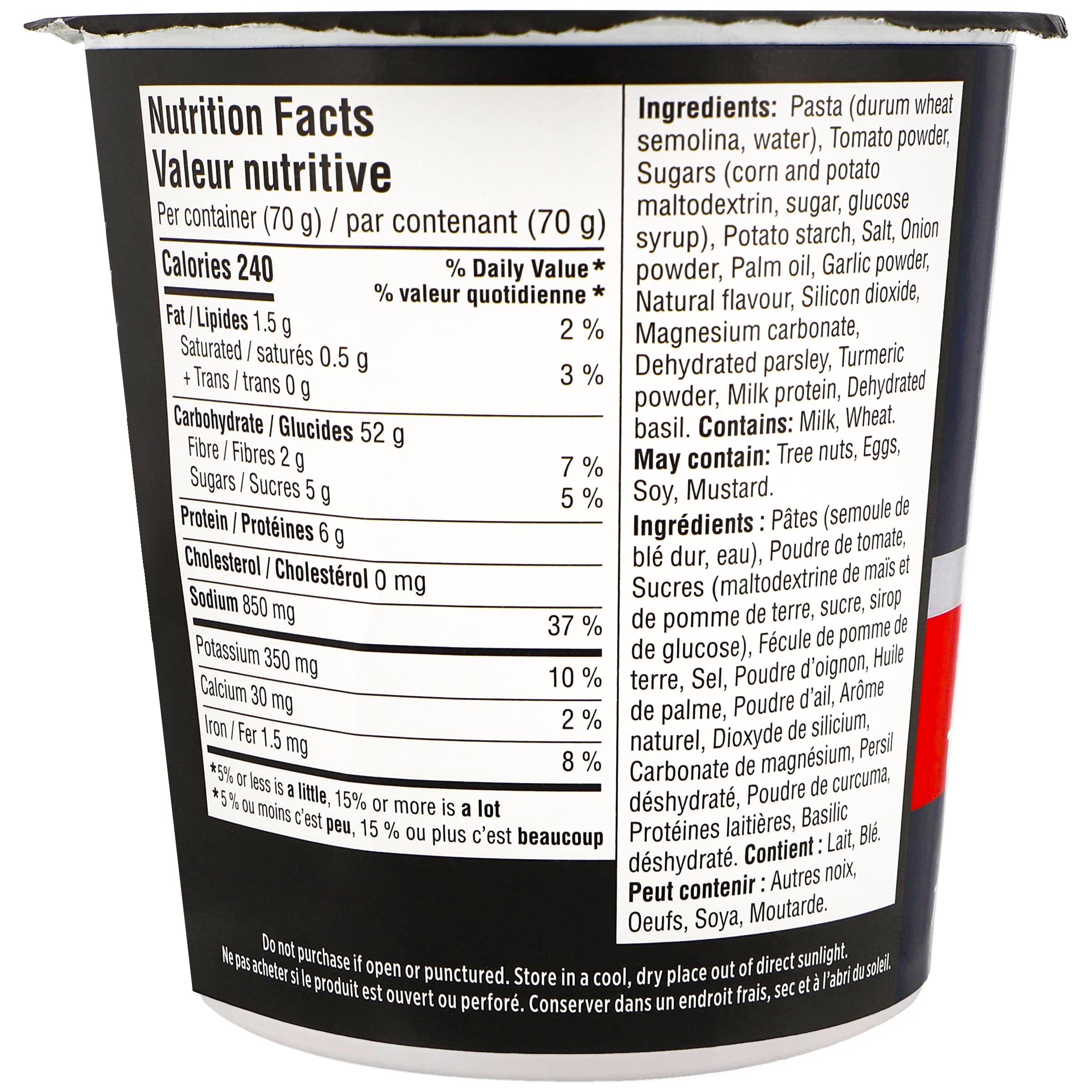 Our Finest Tomato & Herb Italian Pasta Cup, 70 g