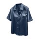 thumbnail image 2 of TaTaai Satin Inspired Cardigan Blouse, Women's Short Sleeve Loose Top, Smooth Soft Pullover, Thanksgiving Fall Wear, Holiday Party and Seasonal Attire Gift, 2 of 9