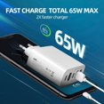 thumbnail image 4 of Cargador USB C 65W de 5 Puertos con Carga Rápida PD 3.0 y QC 3.0 para iPhone, Samsung y Portátiles, 4 of 5
