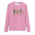thumbnail image 3 of Birdeem Mode Femmes Décontracté Manches Longues Imprimé Col Rond T-Shirt Ample Blouse Tops, 3 of 12
