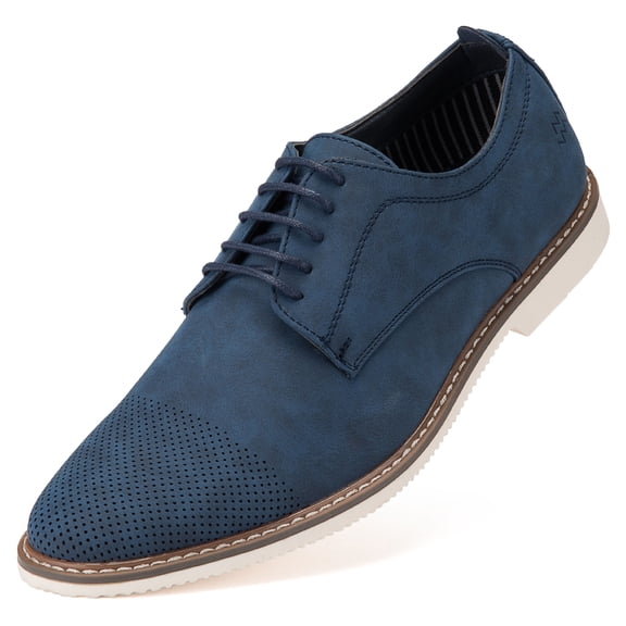 Mio Marino Men's Casual Oxford Suede Dress Shoes