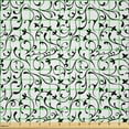 thumbnail image 2 of Ambesonne Black and White Fabric by the Yard Microfiber, Vintage Spring, 2 Yards, Coconut Black, 2 of 2
