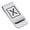 Silver, variant on Stainless Steel Elder Futhark Gebo Rune Classic Slim Money Clip Credit Card Holder