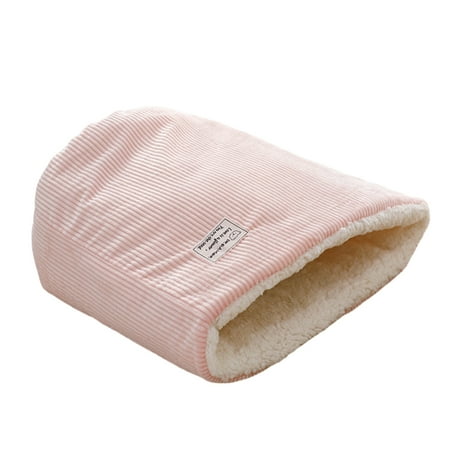 AOOOWER Warm Cats Cave Bed Plush Liners Cats Nest for Winter Comfortable Bucket Shape Sleep Bag for Cats Cold Weather