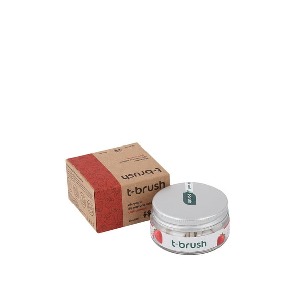 T-Brush Çilek Aromalı Çocuklara Özel Diş Macunu Florürsüz 90 Adet